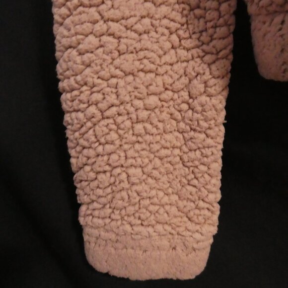 GARAGE | xs - extra small | Copper Brown Partial Zip-Up Teddy Pullover Sweater - Picture 13 of 15